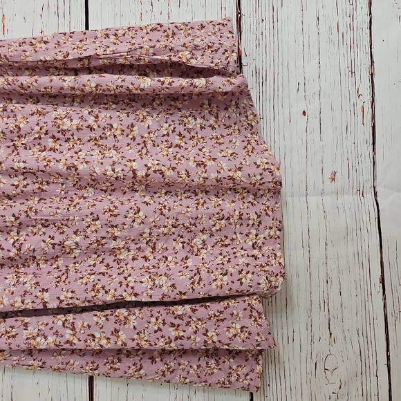 NWOT Wild Daisy Pink Floral Knee Length Skirt Size 14 - Picture 3 of 13